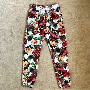 Joyrich Rich & Roll Floral Drawstring Sweats Sweat Pants Joggers size XXS XS